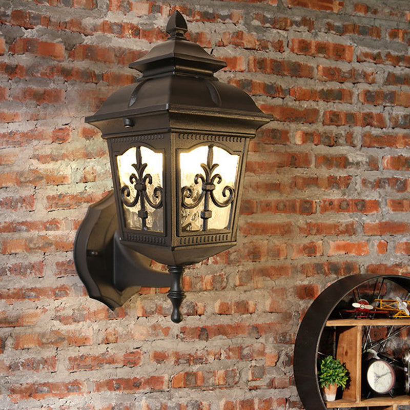 Skørter | Aluminium Black/Brass Wall Lamp Light Arrow Flower 1 Bulb Rustic Up/Down Wall Lamp Fixture for Restaurant