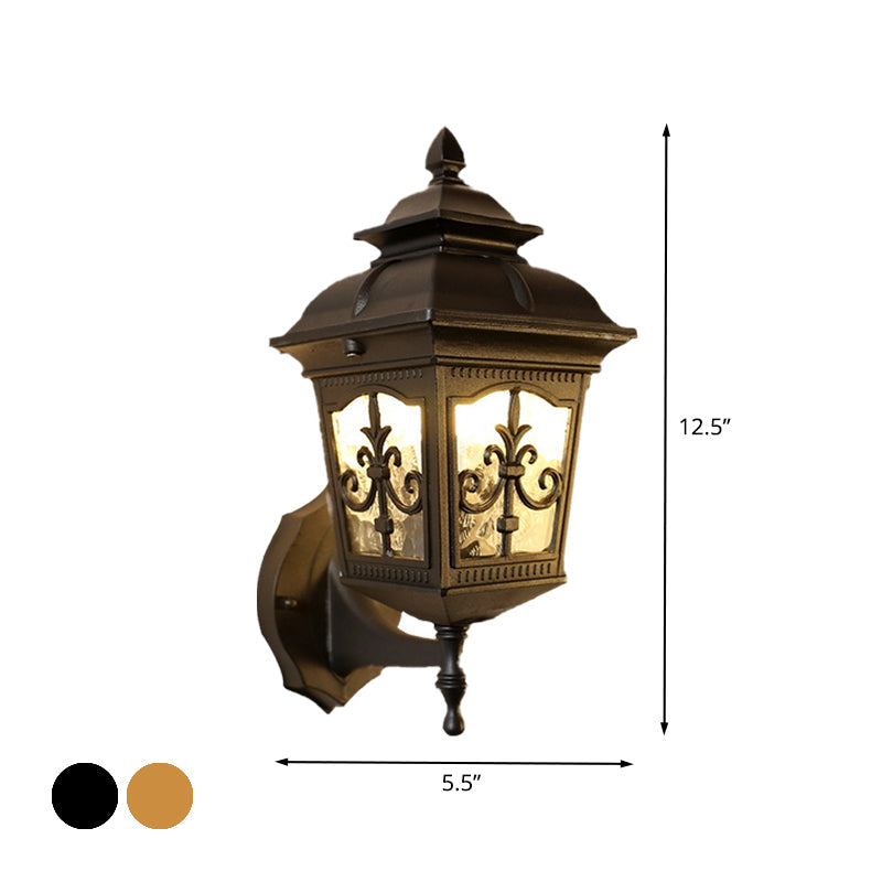 Skørter | Aluminium Black/Brass Wall Lamp Light Arrow Flower 1 Bulb Rustic Up/Down Wall Lamp Fixture for Restaurant