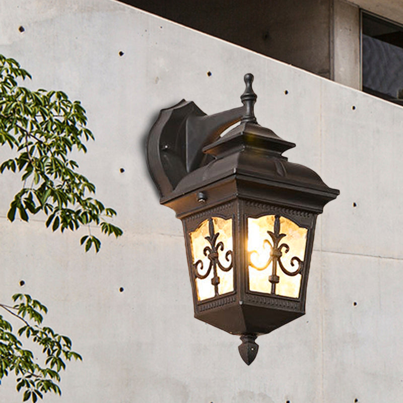 Skørter | Aluminium Black/Brass Wall Lamp Light Arrow Flower 1 Bulb Rustic Up/Down Wall Lamp Fixture for Restaurant