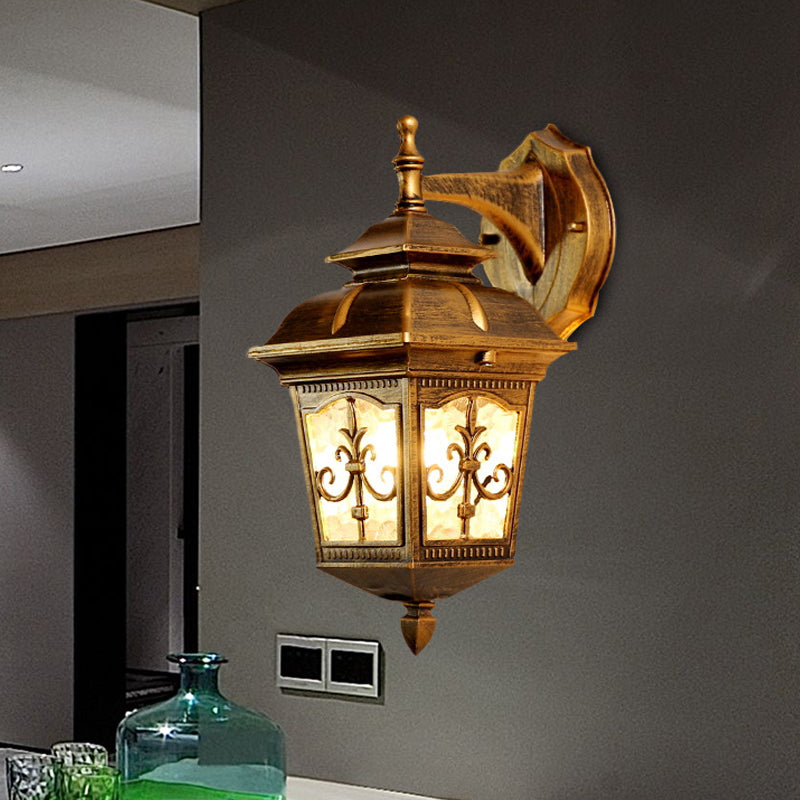 Skørter | Aluminium Black/Brass Wall Lamp Light Arrow Flower 1 Bulb Rustic Up/Down Wall Lamp Fixture for Restaurant