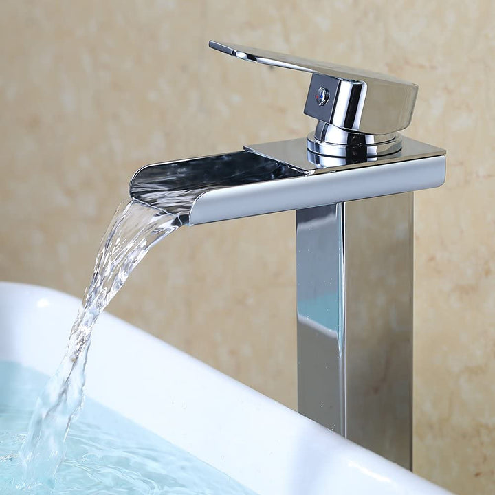 Lisslune | Waterfall Faucet Tap Bathroom Chrome Basin Faucet high