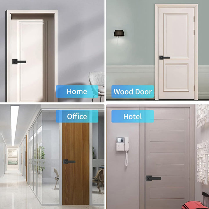 Lisslune | Smart Fingerprint Door Lever Lock with Key Access & 30 User Capacity – Nivora