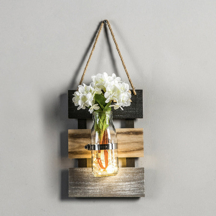 Skørter | Nordic Flower Accent String Light for Tea Shop Clear Glass Wall Lamp in Pink/White/Yellow