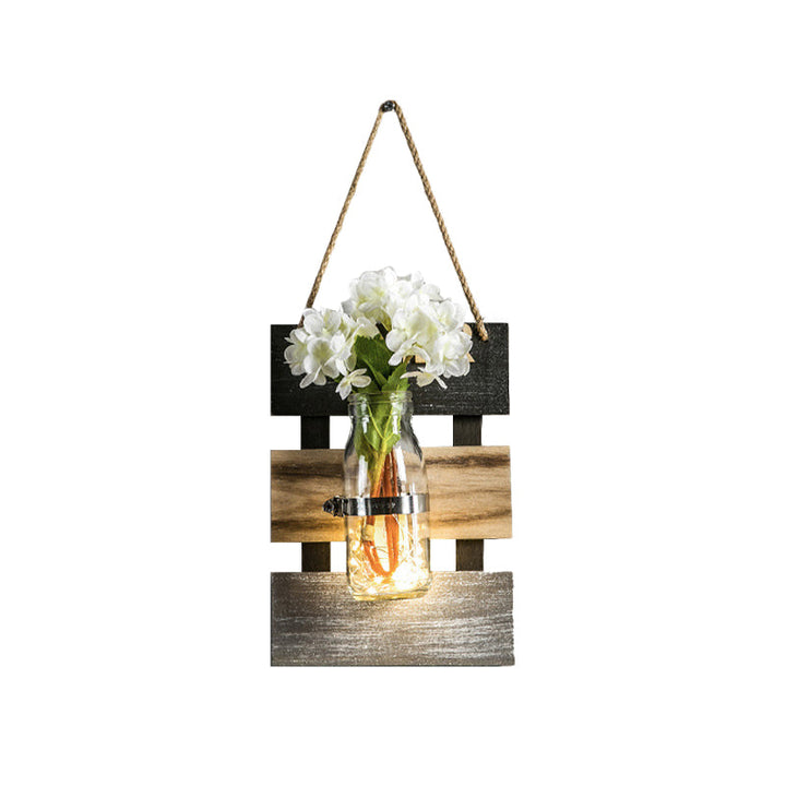 Skørter | Nordic Flower Accent String Light for Tea Shop Clear Glass Wall Lamp in Pink/White/Yellow