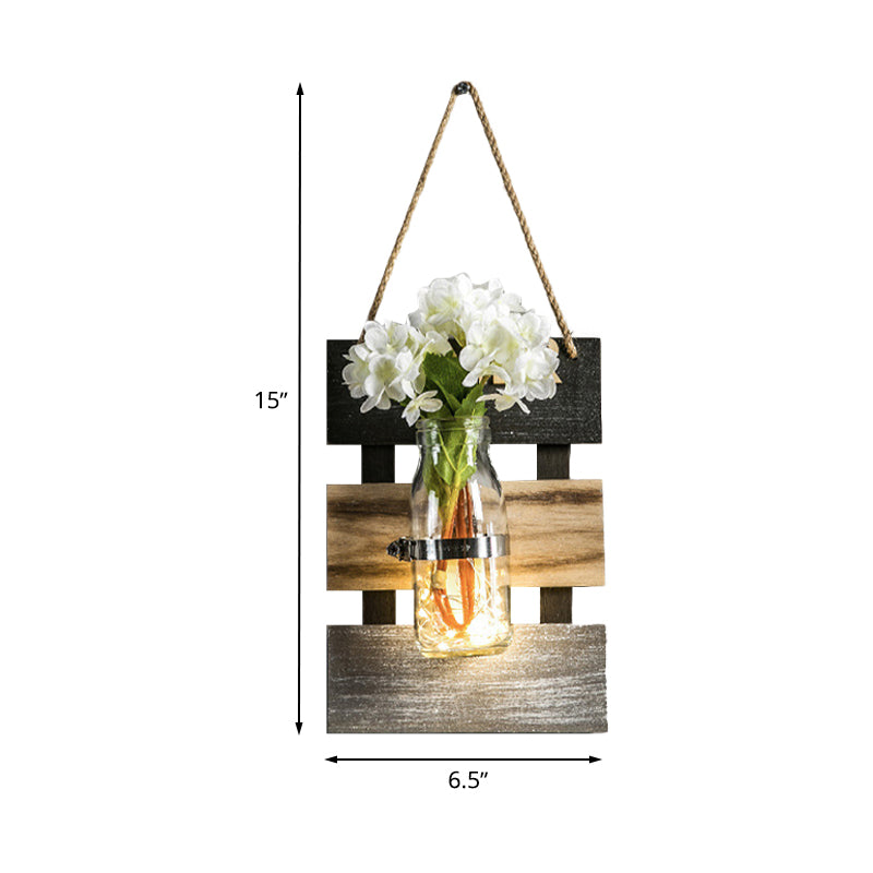 Skørter | Nordic Flower Accent String Light for Tea Shop Clear Glass Wall Lamp in Pink/White/Yellow