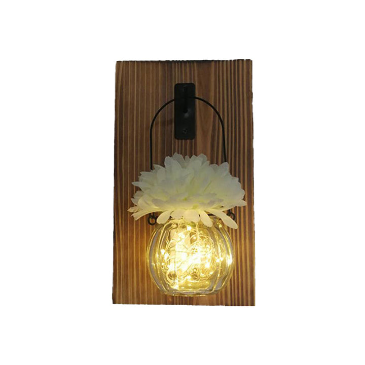 Skørter | Flower/Plant Accent Wall String Lights Rustic Clear Glass Shade Sparkle Light for Tea Shop