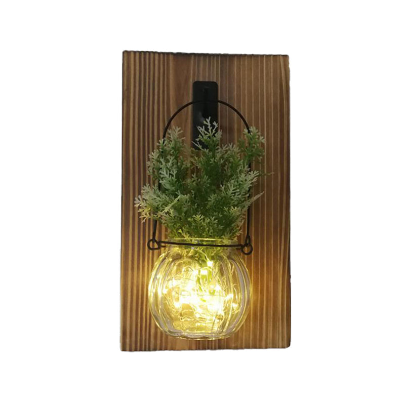 Skørter | Flower/Plant Accent Wall String Lights Rustic Clear Glass Shade Sparkle Light for Tea Shop