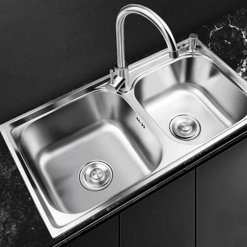 Lisslune | Classic Style Kitchen Sink Stainless Steel Kitchen Sink with Drainage Hole Kit