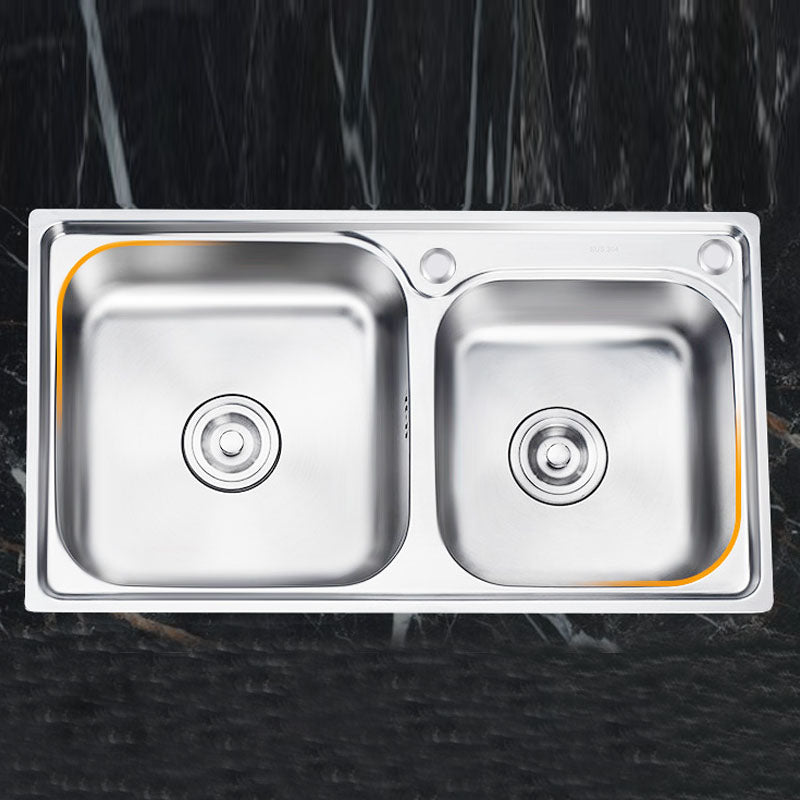 Lisslune | Classic Style Kitchen Sink Stainless Steel Kitchen Sink with Drainage Hole Kit