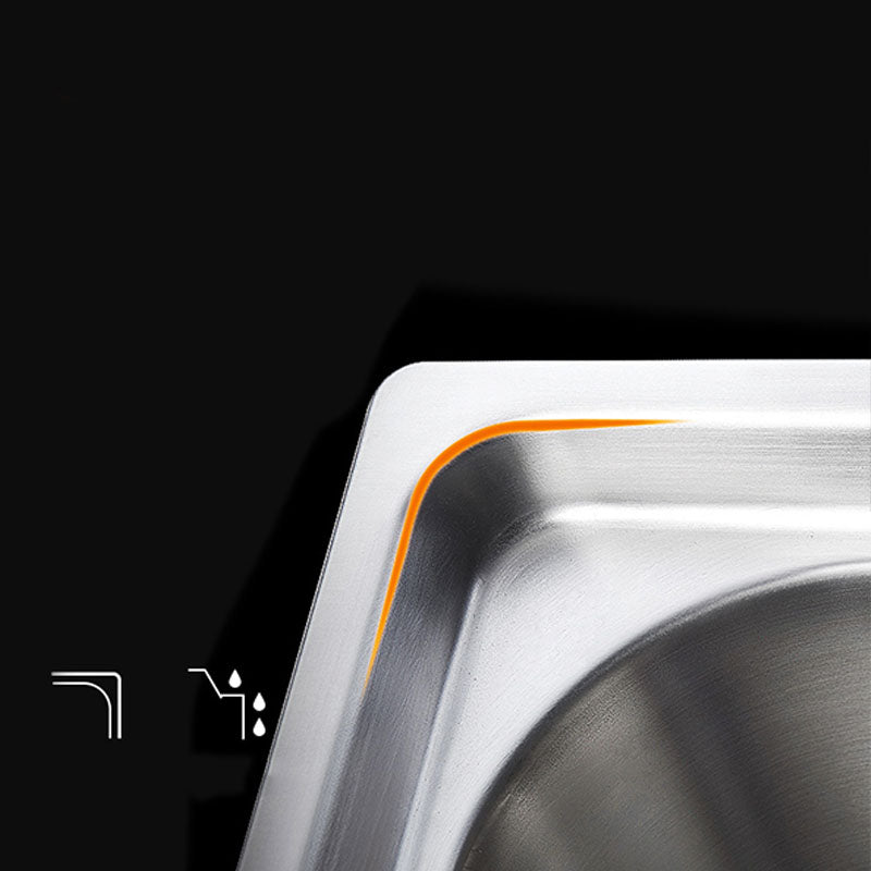 Lisslune | Classic Style Kitchen Sink Stainless Steel Kitchen Sink with Drainage Hole Kit