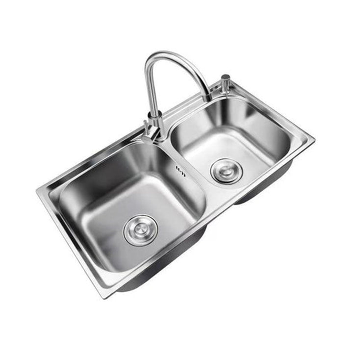 Lisslune | Classic Style Kitchen Sink Stainless Steel Kitchen Sink with Drainage Hole Kit