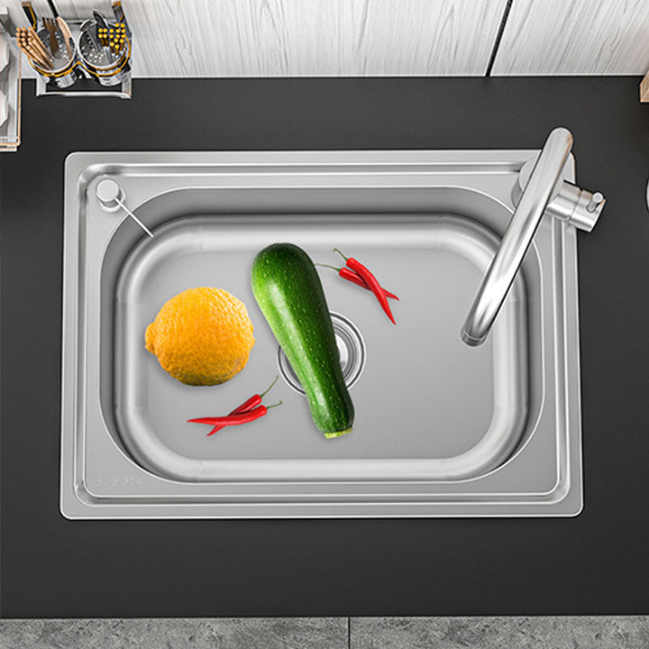 Lisslune | Modern Workstation Sink Stainless Steel Drain Arrangement and Faucet Kitchen Sink