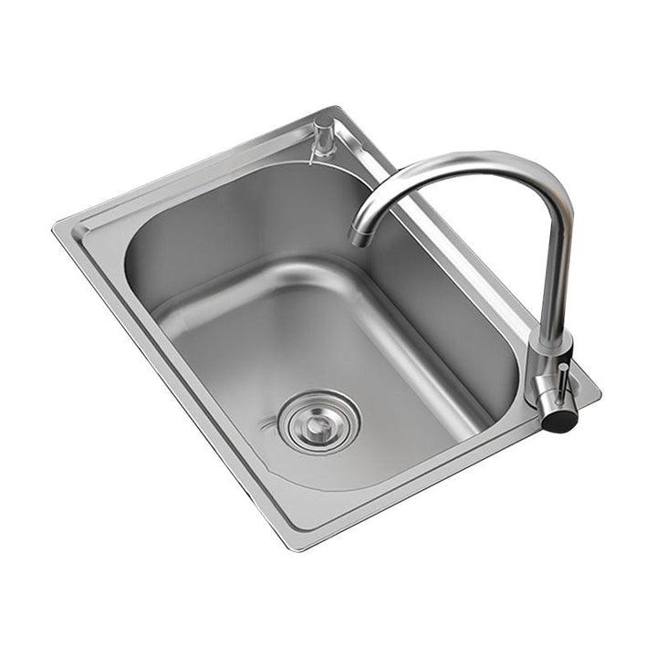 Lisslune | Modern Workstation Sink Stainless Steel Drain Arrangement and Faucet Kitchen Sink