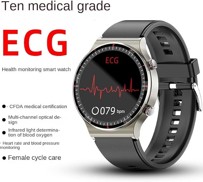 Lisslune | CardioSense – Medical ECG Smartwatch with Osram Sensor & 24/7 Health Monitoring