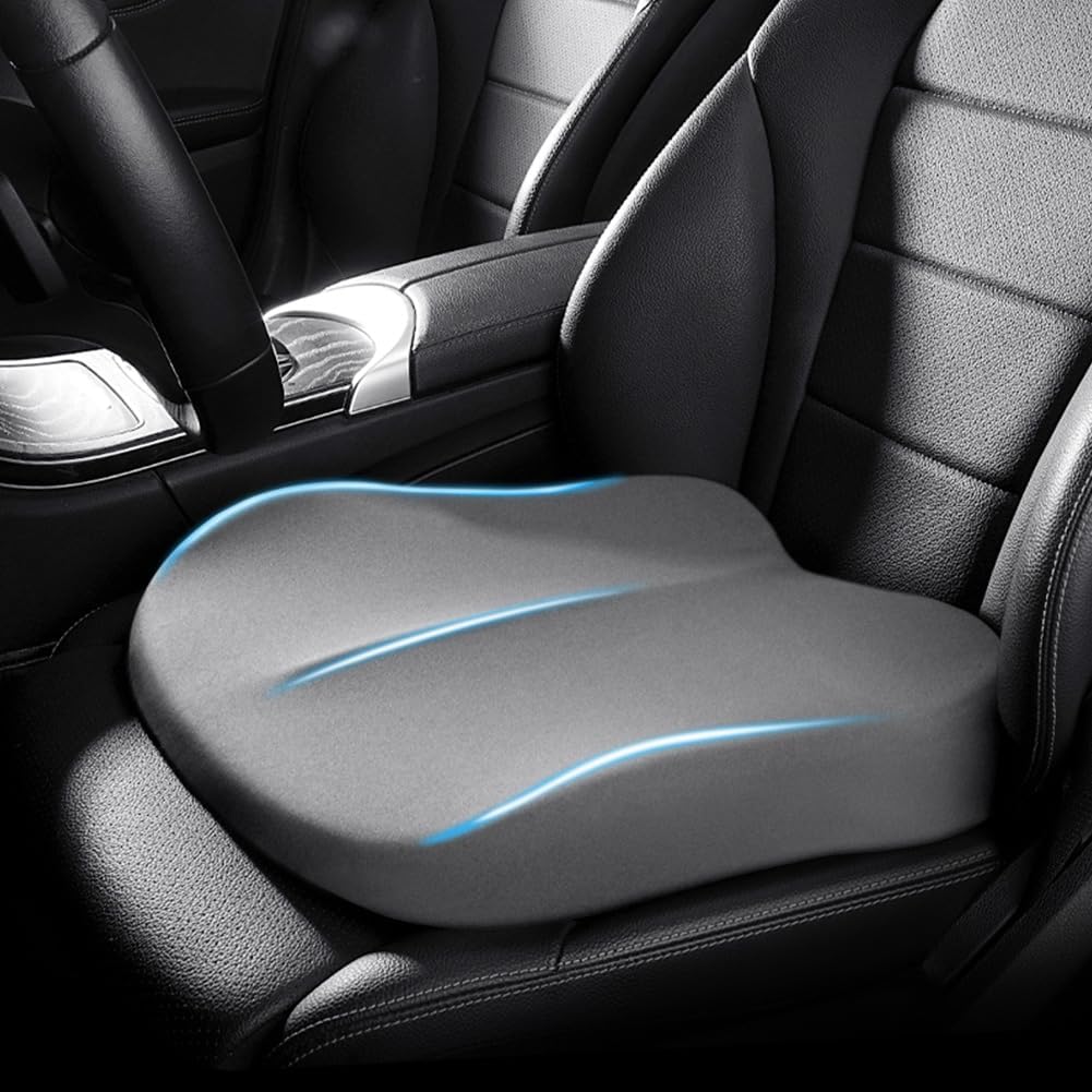 Lisslune | Car Cushion RaiseSit – Ergonomic Seat Booster Cushion with Memory Foam