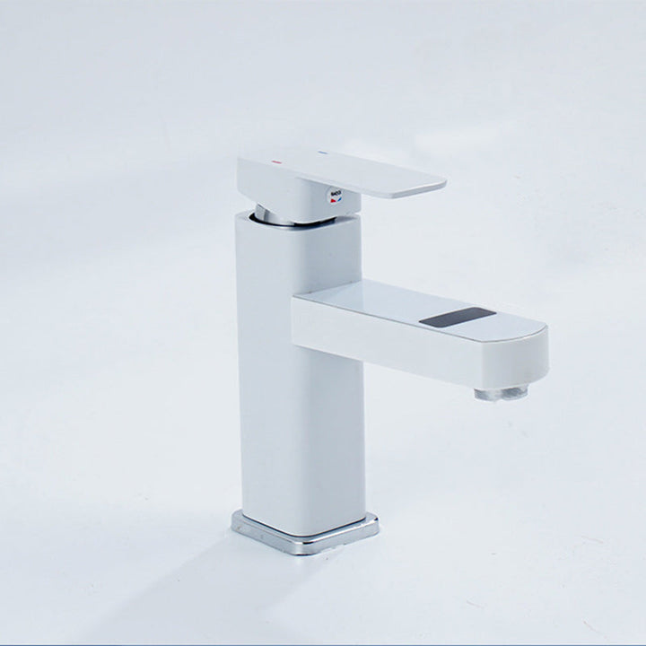 Lisslune | Contemporary sink faucet Digital display Monochrome Low arch basin Bathroom sink