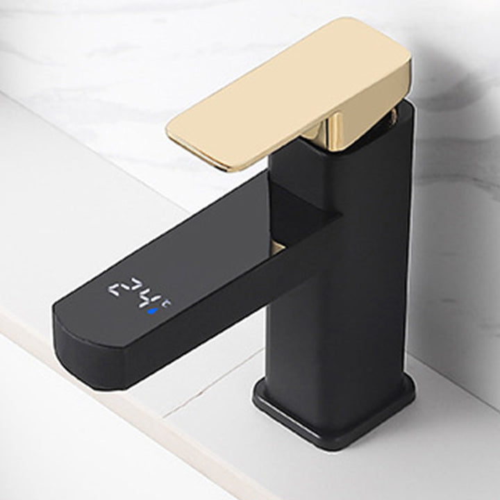 Lisslune | Contemporary sink faucet Digital display Monochrome Low arch basin Bathroom sink