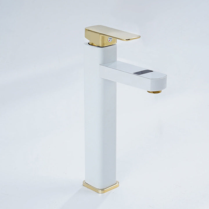 Lisslune | Contemporary sink faucet Digital display Monochrome Low arch basin Bathroom sink