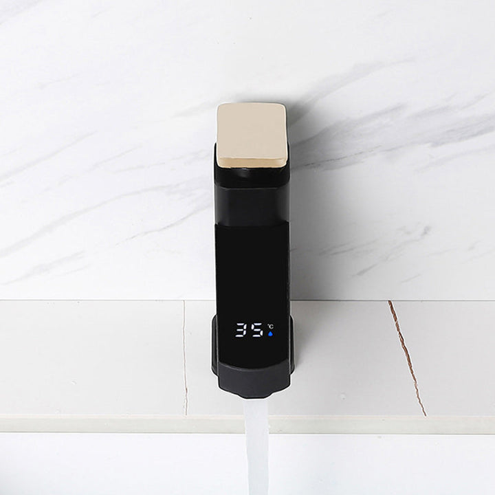 Lisslune | Contemporary Sink Faucet Digital Display Monochrome Low Arc Sink Bathroom Sink
