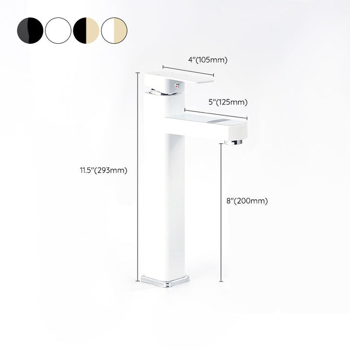 Lisslune | Contemporary Sink Faucet Digital Display Monochrome Low Arc Sink Bathroom Sink