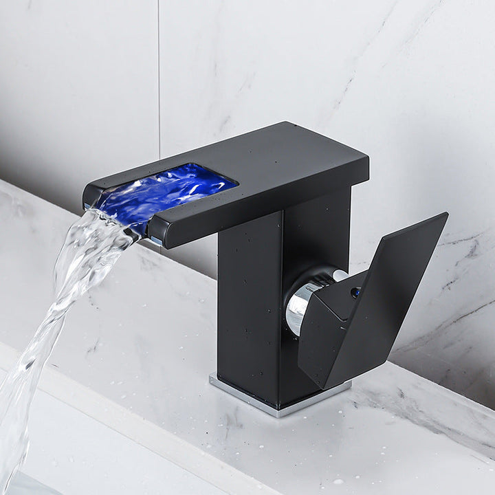 Lisslune | Contemporary Sink Faucet Solid Color Low Arc Bathroom Sink Faucet