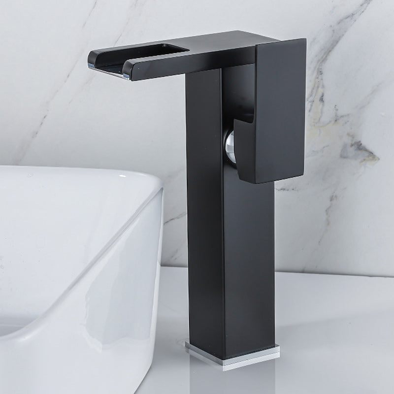 Lisslune | Contemporary Sink Faucet Solid Color Low Arc Bathroom Sink Faucet