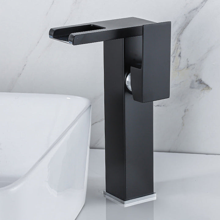 Lisslune | Contemporary Sink Faucet Solid Color Low Arc Bathroom Sink Faucet