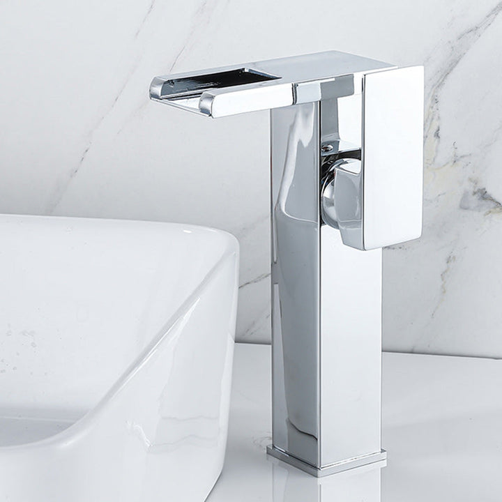 Lisslune | Contemporary Sink Faucet Solid Color Low Arc Bathroom Sink Faucet