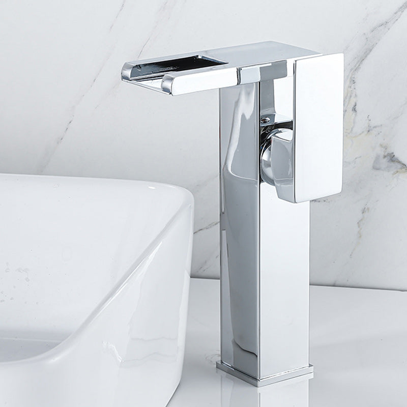Lisslune | Contemporary Sink Faucet Solid Color Low Arc Bathroom Sink Faucet