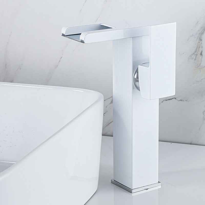 Lisslune | Contemporary Sink Faucet Solid Color Low Arc Bathroom Sink Faucet