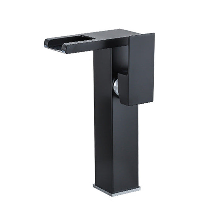 Lisslune | Contemporary Sink Faucet Solid Color Low Arc Bathroom Sink Faucet