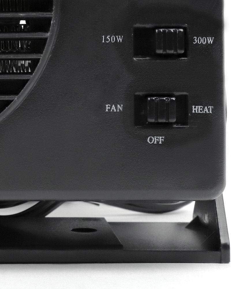 Lisslune | 12V Ceramic Car Heater | 150W-300W Portable Fan with Automatic Thermostat for Winter Use in Vehicles