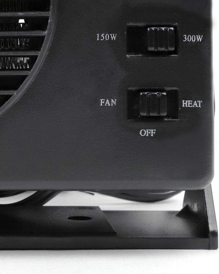 Lisslune | 12V Ceramic Car Heater | 150W-300W Portable Fan with Automatic Thermostat for Winter Use in Vehicles
