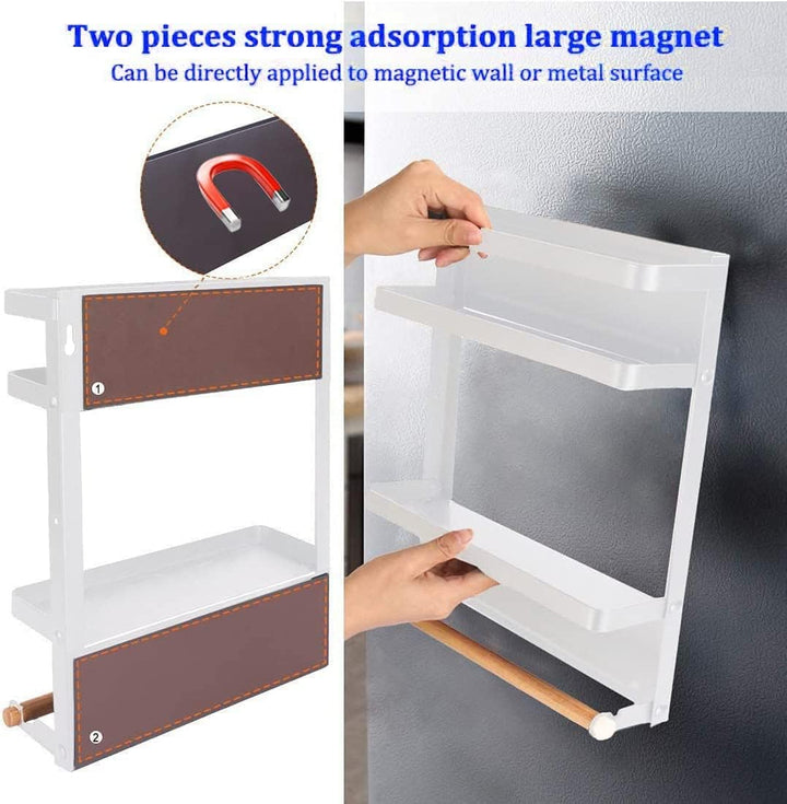 Lisslune | Magnetic Fridge Spice Rack with Paper Towel Holder – Oryden