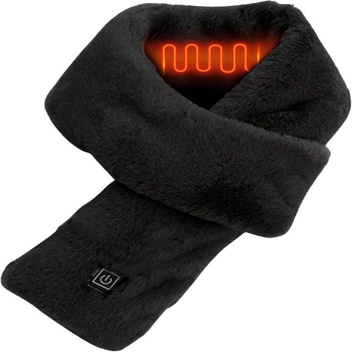 Lisslune | Heated Synthetic Fur Scarf UK – Rechargeable USB Winter Scarf, Soft Thermal Neck Warmer