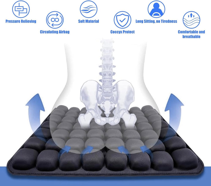 Lisslune | Inflatable Travel Seat Cushion with Ergonomic Pressure Relief – AirComfort