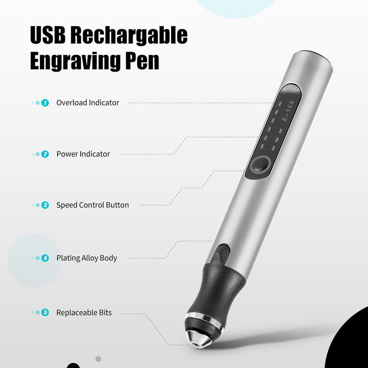 Lisslune | Cordless Engraving Pen – Perfect for 50+ Surfaces & DIY Projects