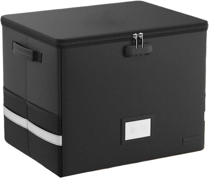 Lisslune | Fireproof Record Storage Case – Waterproof Organizer for 150+ 12-Inch Records – Arcion