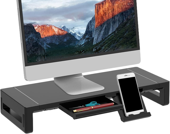 Lisslune | Height Adjustable Monitor Stand with Drawer – Stravon