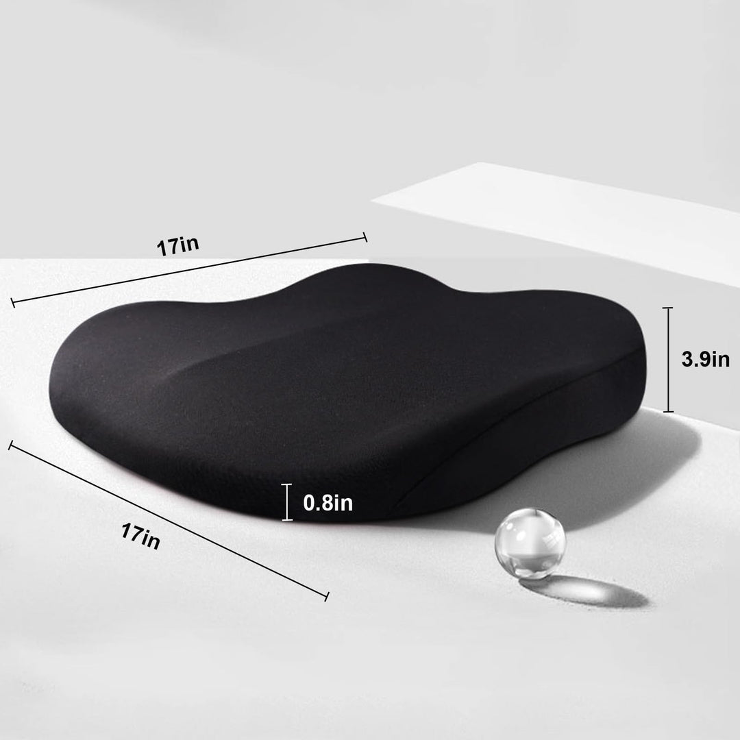 Lisslune | Car Cushion RaiseSit – Ergonomic Seat Booster Cushion with Memory Foam