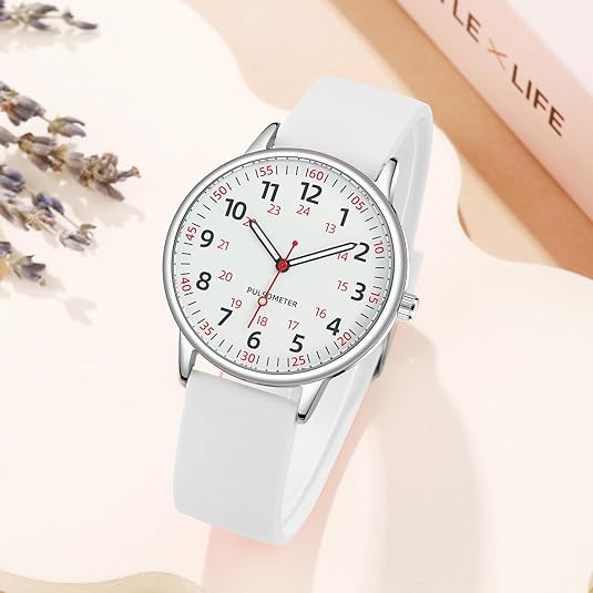 Lisslune | Stylish Women’s Clip-On Watch – Waterproof Silicone Fob Watch in Elegant Colours