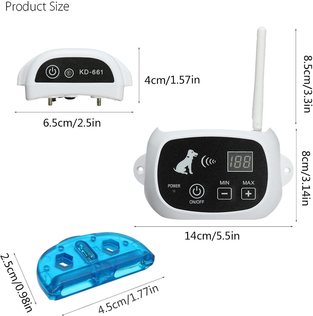 Lisslune | Wireless Dog Fence Collar System | Waterproof, Rechargeable & Ideal for Home Training and Outdoor Adventures