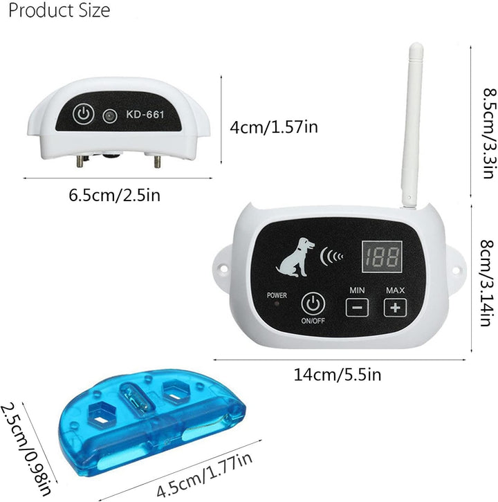 Lisslune | Wireless Dog Fence Collar System | Waterproof, Rechargeable & Ideal for Home Training and Outdoor Adventures