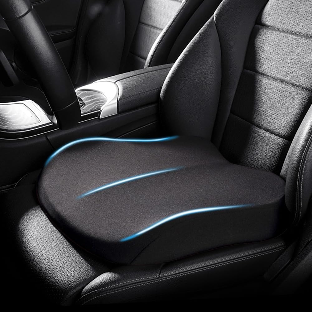 Lisslune | Car Cushion RaiseSit – Ergonomic Seat Booster Cushion with Memory Foam