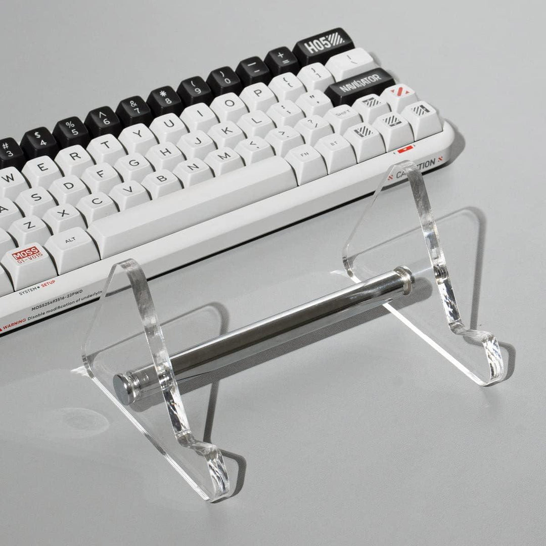 Lisslune | Striped 3-Tier Clear Acrylic Keyboard Display Holder