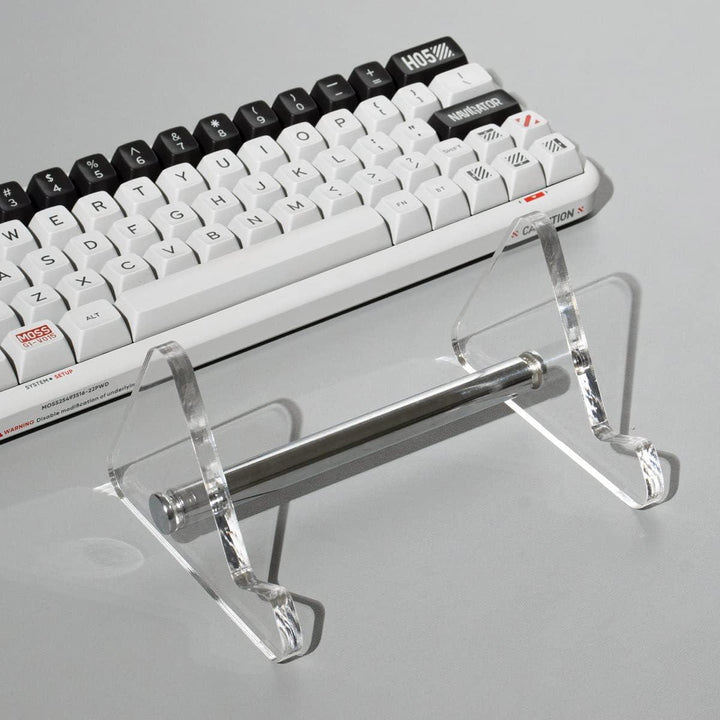 Lisslune | Striped 3-Tier Clear Acrylic Keyboard Display Holder
