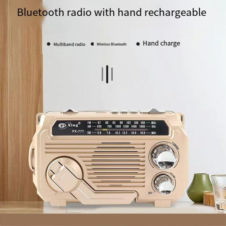 Lisslune | SafeWave Emergency Radio with Built-in Power Bank – Hand Crank, Solar & USB Charging, AM/FM, LED Torch & SOS Alert