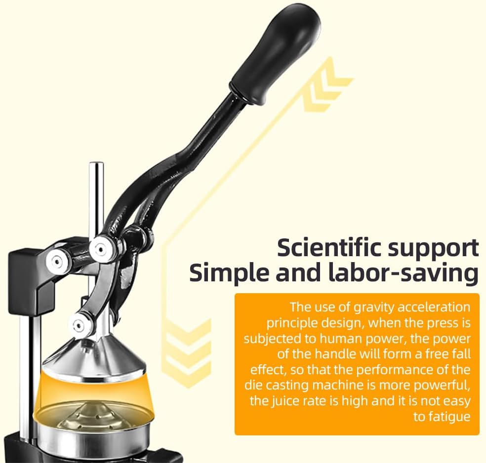 Lisslune | Cast-Iron Hand Press Juicer with 99% Extraction and Stainless Steel Build – Orvado