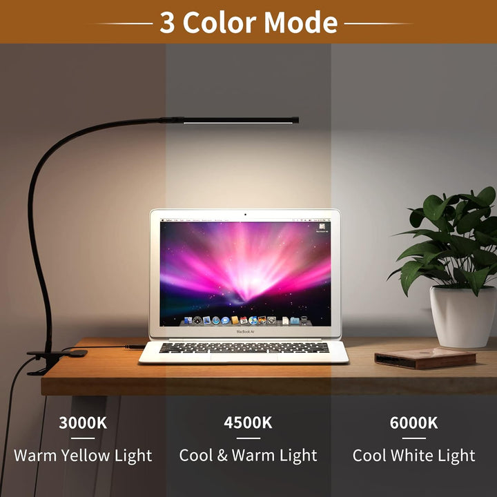 Lisslune | 77 LED Desk Clamp Lamp with USB Power & Flexible Gooseneck – Serava
