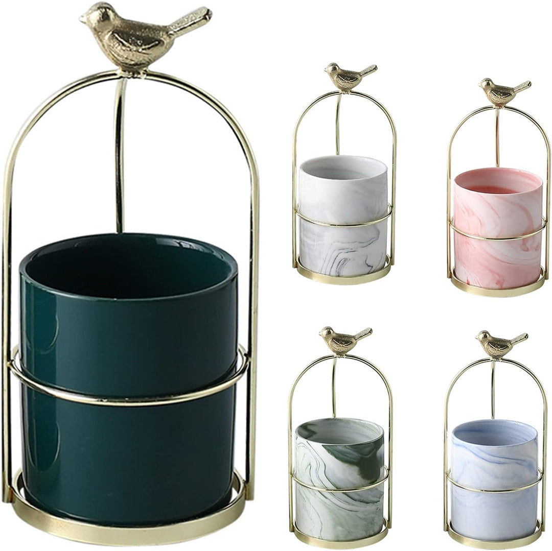 Lisslune | Flower plant pots with bird design for stylish decoration